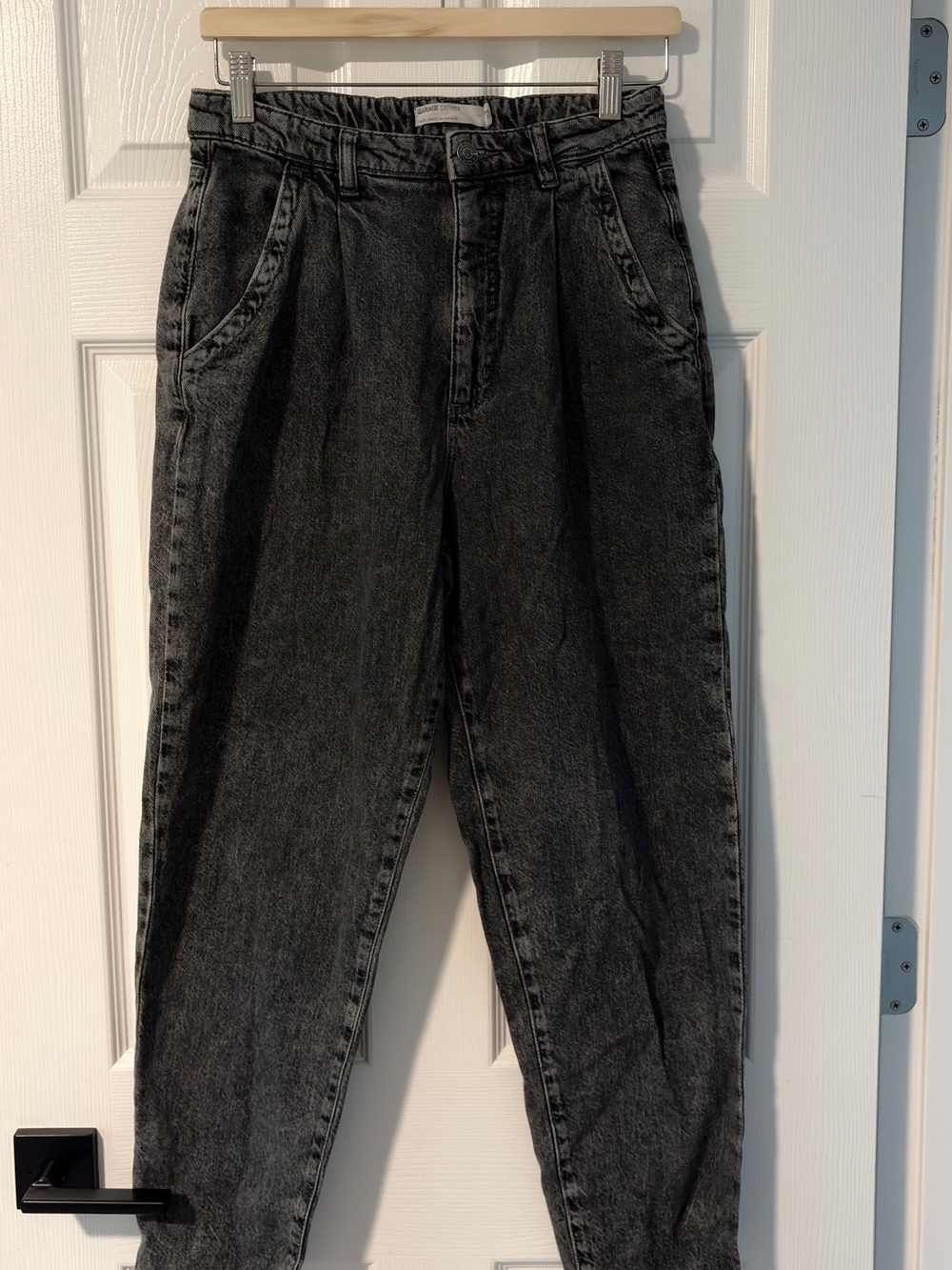 Garage Stone Washed Black Mom Jean